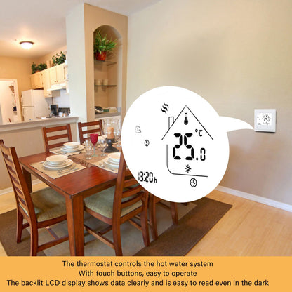 BHT 002GC Boiler Heating Programmable Thermostat Digital Touch Screen Thermostat with Large LCD Display V1294-YM3113220223911-0421