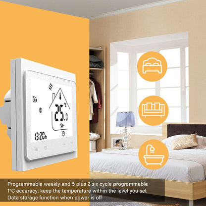BHT 002GC Boiler Heating Programmable Thermostat Digital Touch Screen Thermostat with Large LCD Display V1294-YM3113220223911-0421