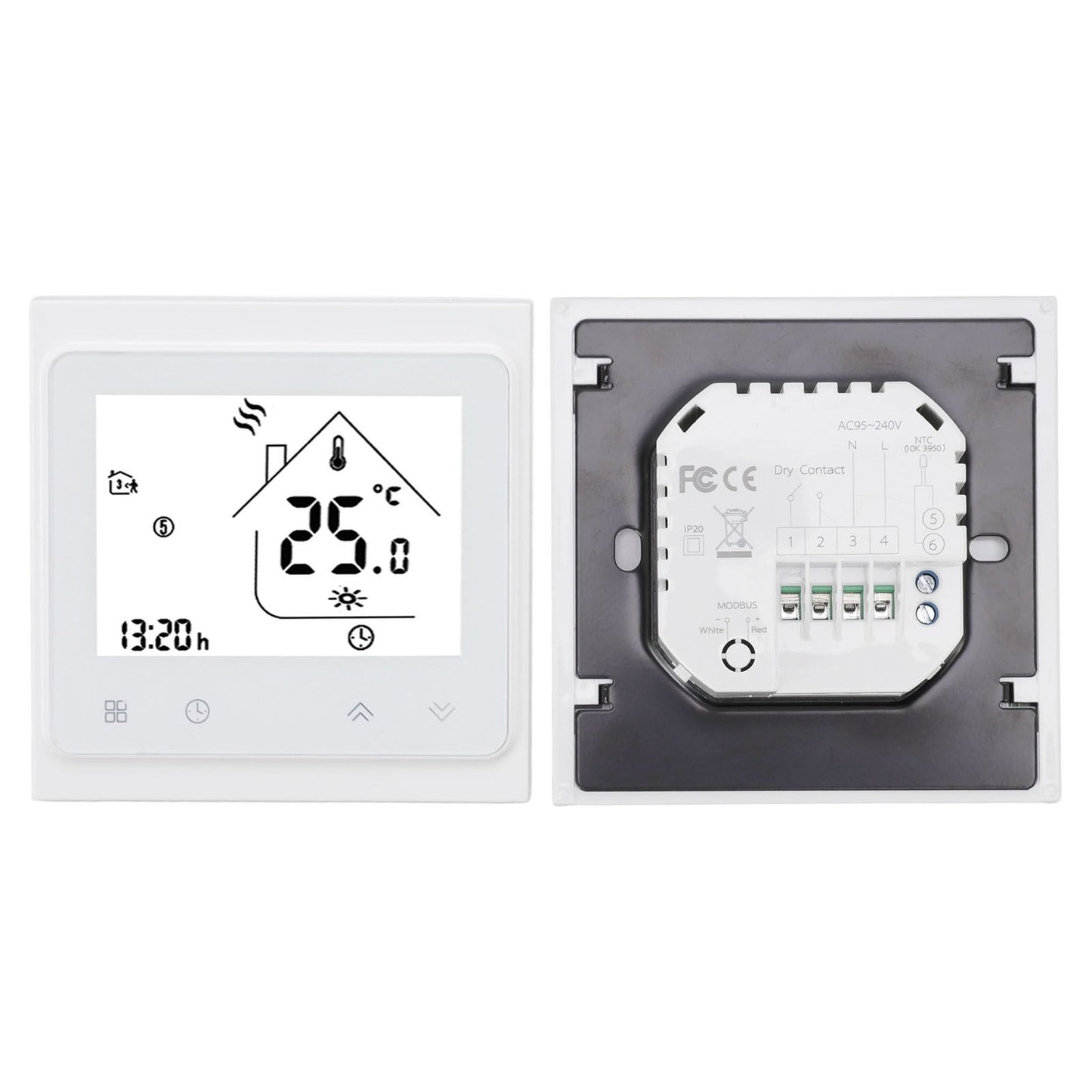 BHT 002GC Boiler Heating Programmable Thermostat Digital Touch Screen Thermostat with Large LCD Display V1294-YM3113220223911-0421