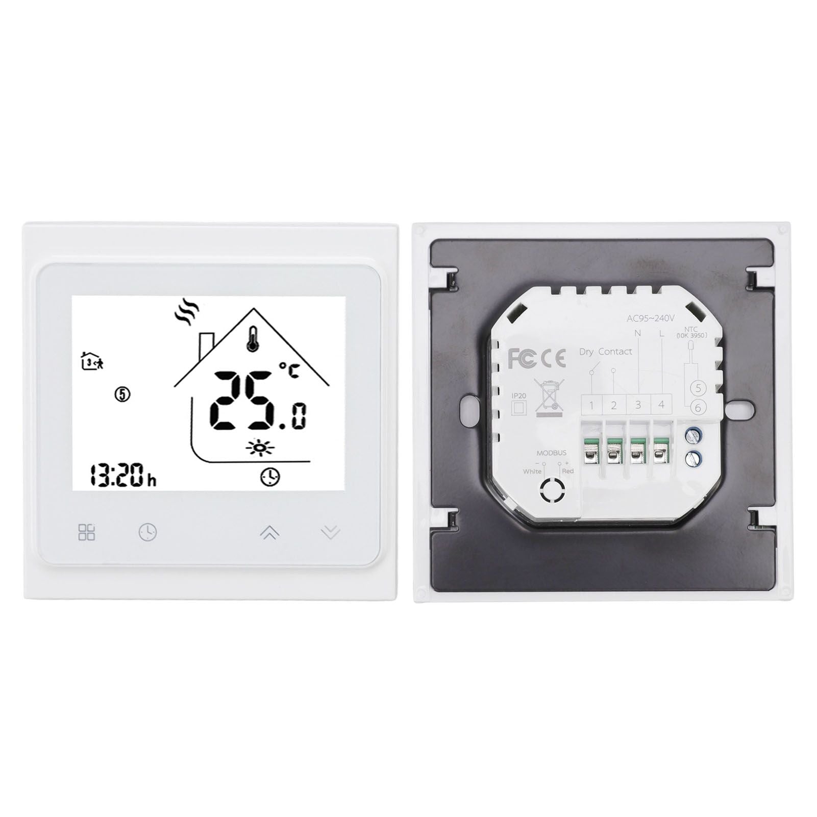 BHT 002GC Boiler Heating Programmable Thermostat Digital Touch Screen Thermostat with Large LCD Display V1294-YM3113220223911-0421