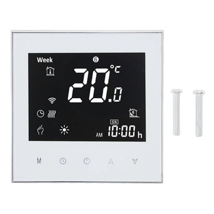 Smart Boiler Heating Thermostat WIFI APP Voice Control LCD Touch Screen Programmable White 95-240V V1294-YM3113220224011-0421