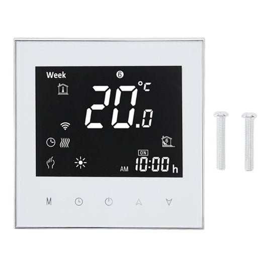 Smart Boiler Heating Thermostat WIFI APP Voice Control LCD Touch Screen Programmable White 95-240V V1294-YM3113220224011-0421