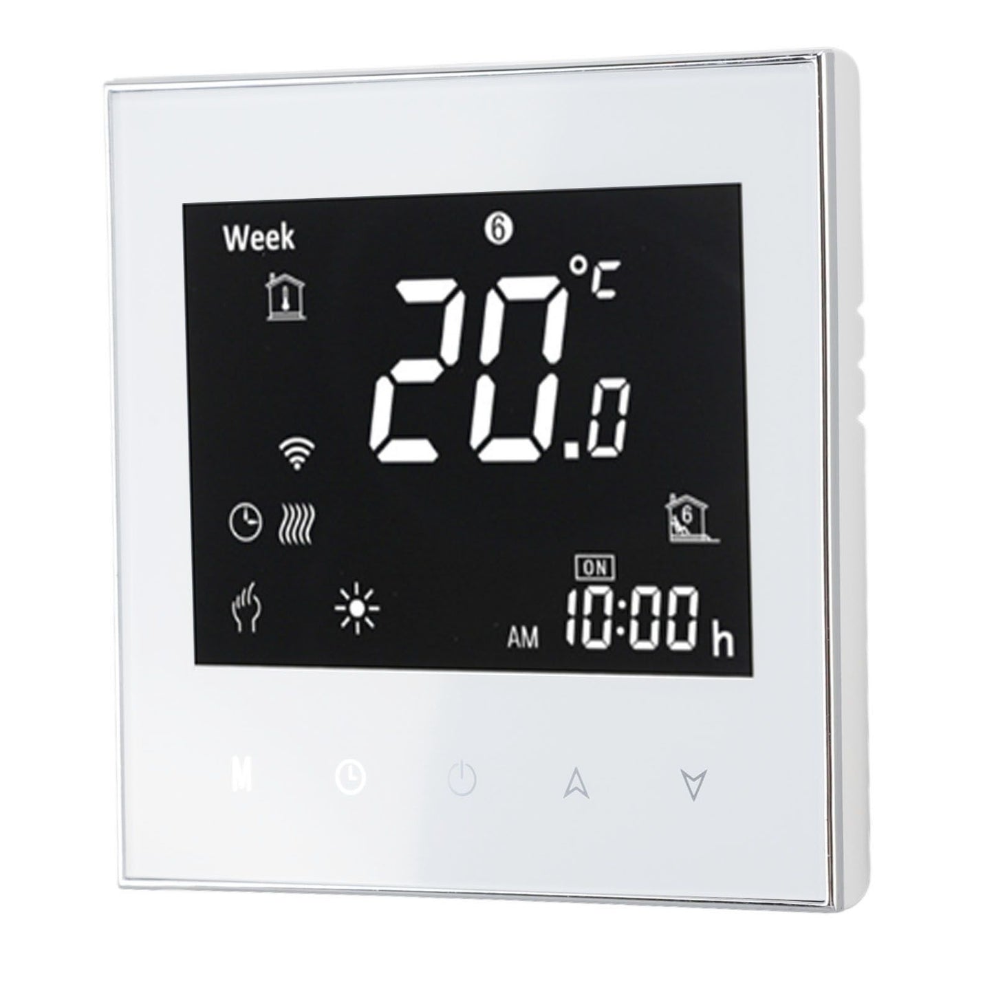Smart Boiler Heating Thermostat WIFI APP Voice Control LCD Touch Screen Programmable White 95-240V V1294-YM3113220224011-0421
