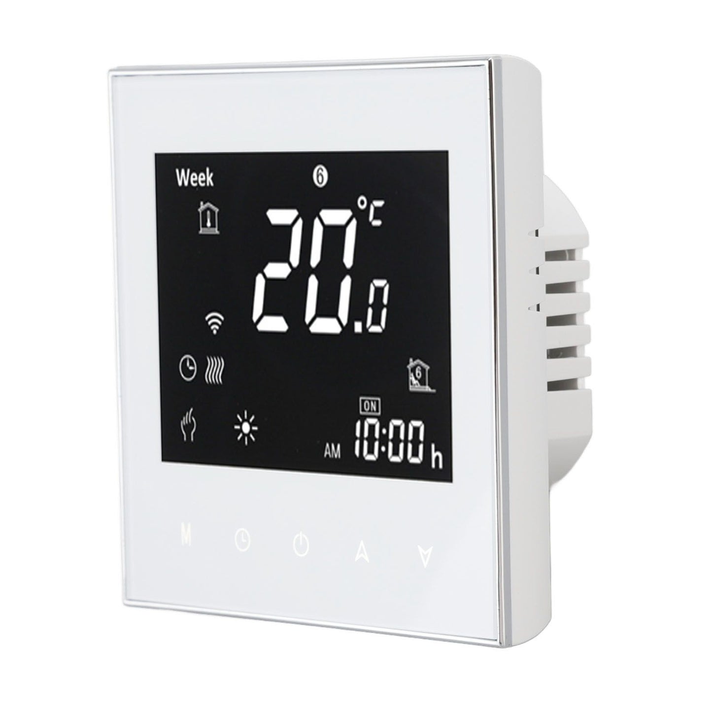 Smart Boiler Heating Thermostat WIFI APP Voice Control LCD Touch Screen Programmable White 95-240V V1294-YM3113220224011-0421