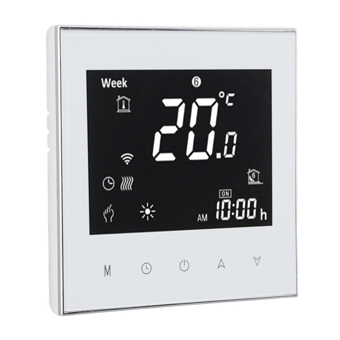 Smart Boiler Heating Thermostat WIFI APP Voice Control LCD Touch Screen Programmable White 95-240V V1294-YM3113220224011-0421