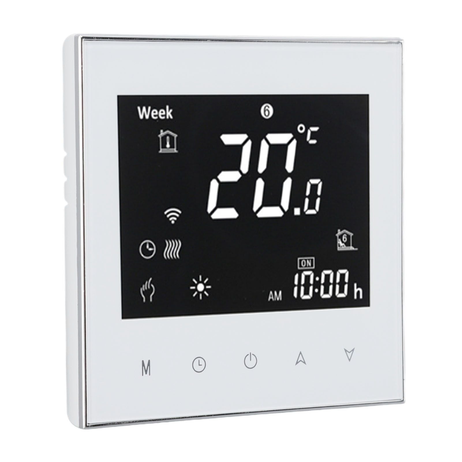 Smart Boiler Heating Thermostat WIFI APP Voice Control LCD Touch Screen Programmable White 95-240V V1294-YM3113220224011-0421