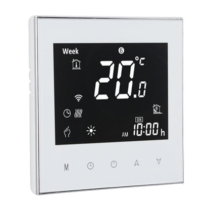 Smart Boiler Heating Thermostat WIFI APP Voice Control LCD Touch Screen Programmable White 95-240V V1294-YM3113220224011-0421