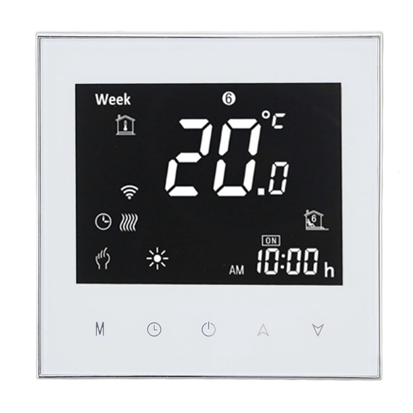 Smart Boiler Heating Thermostat WIFI APP Voice Control LCD Touch Screen Programmable White 95-240V V1294-YM3113220224011-0421