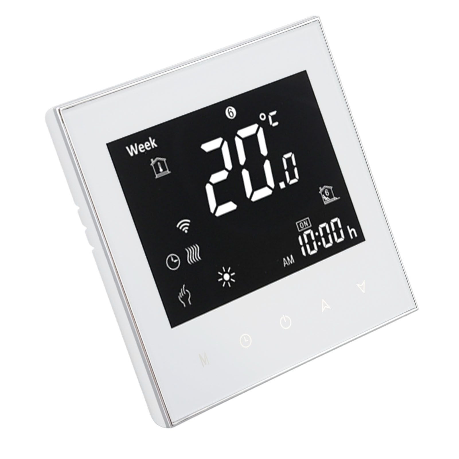 Smart Boiler Heating Thermostat WIFI APP Voice Control LCD Touch Screen Programmable White 95-240V V1294-YM3113220224011-0421