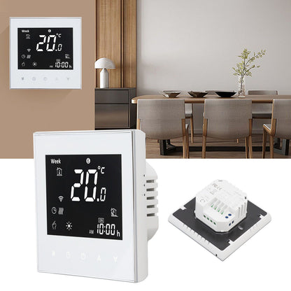 Smart Boiler Heating Thermostat WIFI APP Voice Control LCD Touch Screen Programmable White 95-240V V1294-YM3113220224011-0421