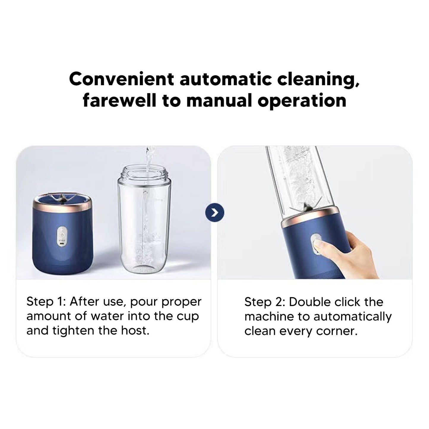 Mini Portable Blender 6 Blades High Speed 300ml USB Charging Juicer Cup for Travel V1294-YM3113220225811-0421