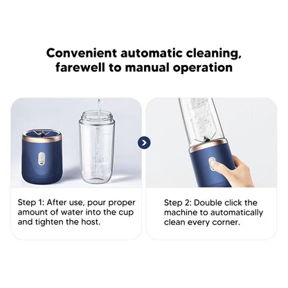 Mini Portable Blender 6 Blades High Speed 300ml USB Charging Juicer Cup for Travel V1294-YM3113220225811-0421