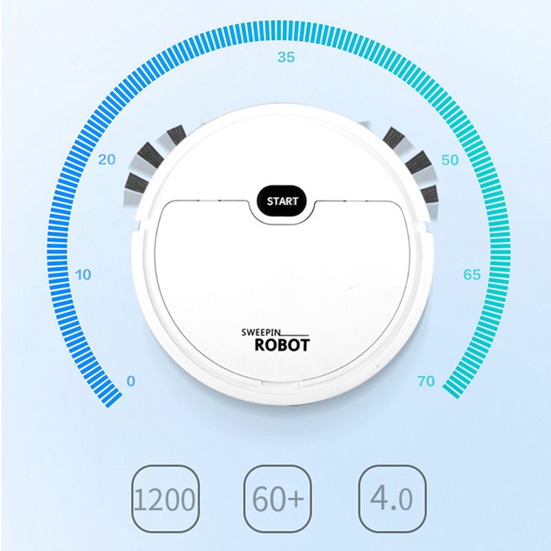 Robot Vacuum Cleaner USB Smart 3 In 1 Suction Sweeping Mopping Function Automatic Vacuum Cleaner for Small V1294-YM3113220229512-0421