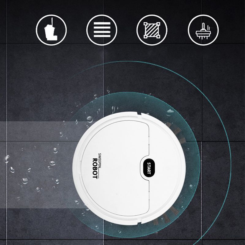 Robot Vacuum Cleaner USB Smart 3 In 1 Suction Sweeping Mopping Function Automatic Vacuum Cleaner for Small V1294-YM3113220229512-0421