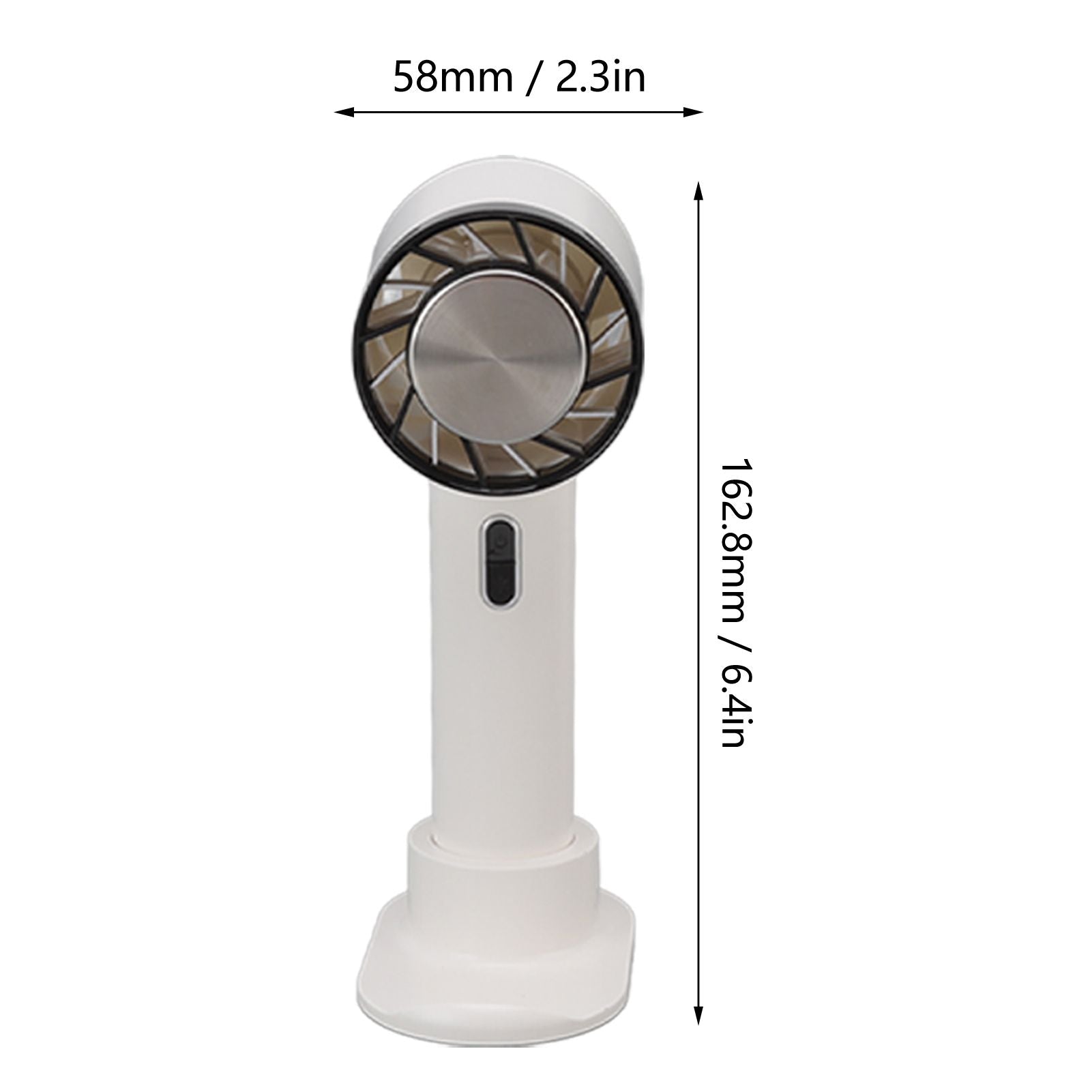 Hand Held Cooling Fan Portable USB Rechargeable Small Pocket Fan for Office Traveling White V1294-YM3113220229911-0421
