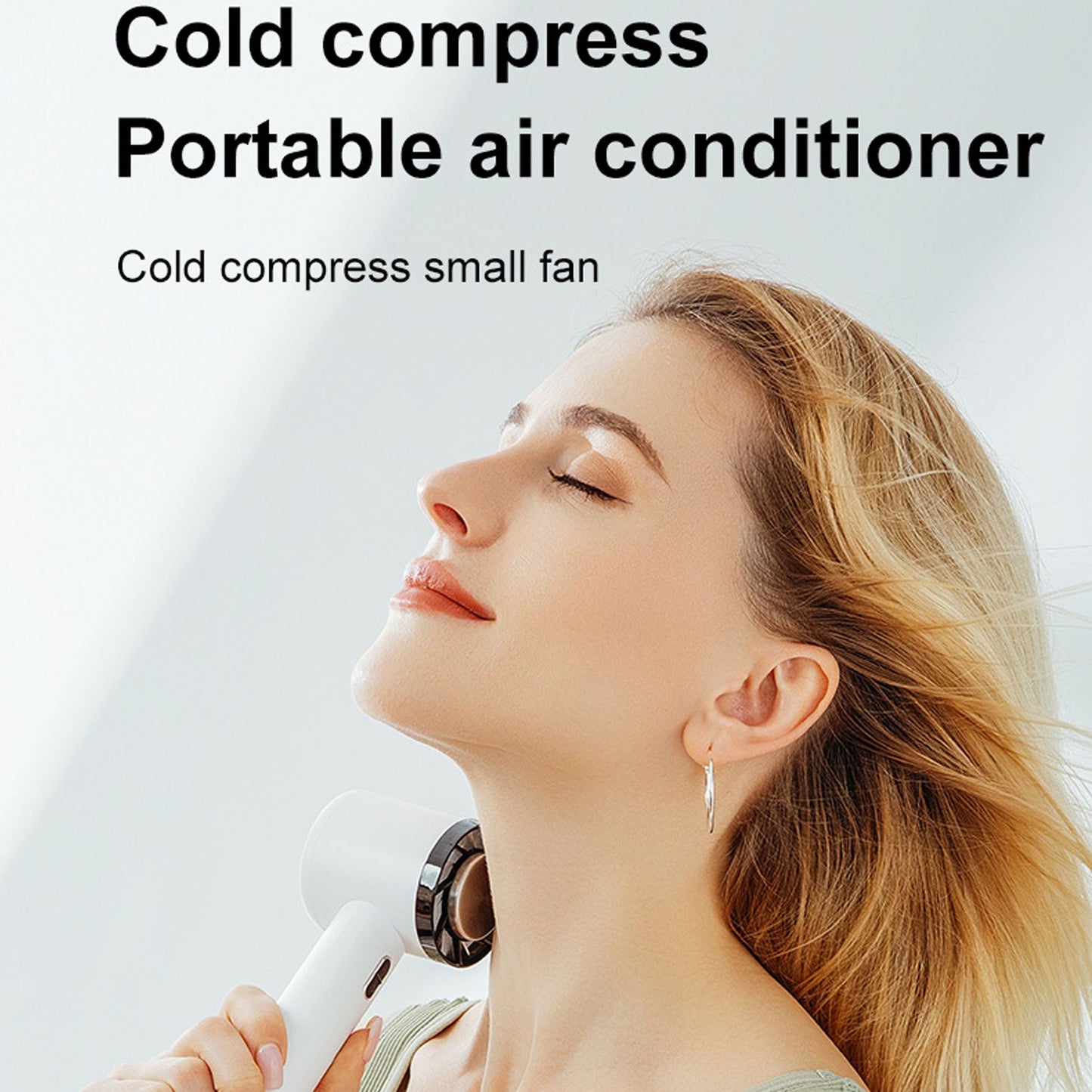 Hand Held Cooling Fan Portable USB Rechargeable Small Pocket Fan for Office Traveling White V1294-YM3113220229911-0421