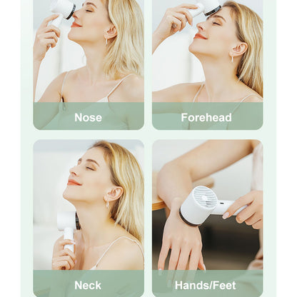 Hand Held Cooling Fan Portable USB Rechargeable Small Pocket Fan for Office Traveling White V1294-YM3113220229911-0421