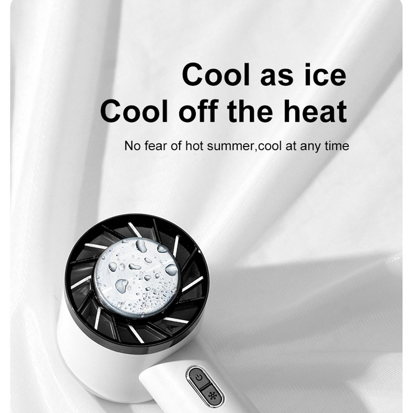 Hand Held Cooling Fan Portable USB Rechargeable Small Pocket Fan for Office Traveling White V1294-YM3113220229911-0421