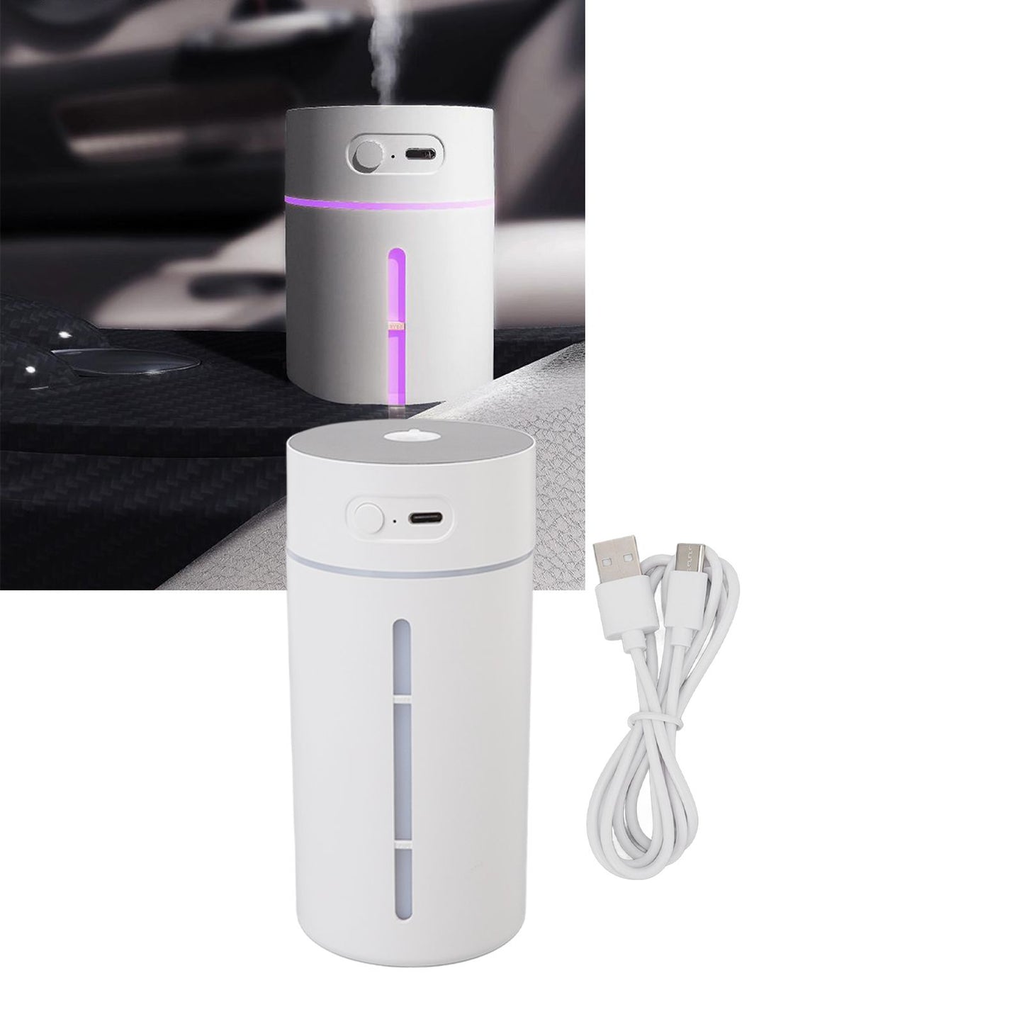 Mini Humidifier 250ml USB Charge Projector Light Cool Visible Water Level Desk Humidifier for Bedroom Office V1294-YM3113220230311-0421