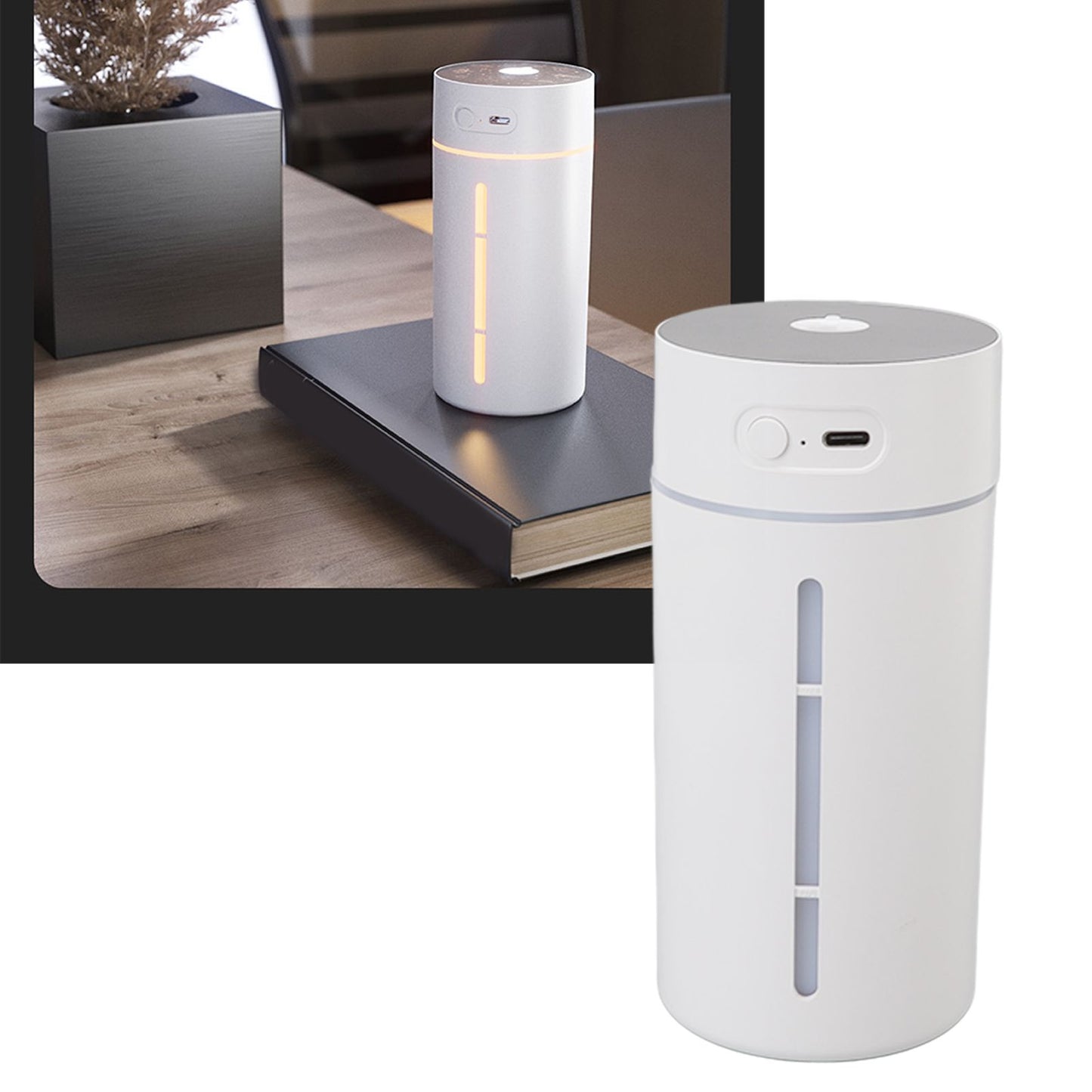 Mini Humidifier 250ml USB Charge Projector Light Cool Visible Water Level Desk Humidifier for Bedroom Office V1294-YM3113220230311-0421