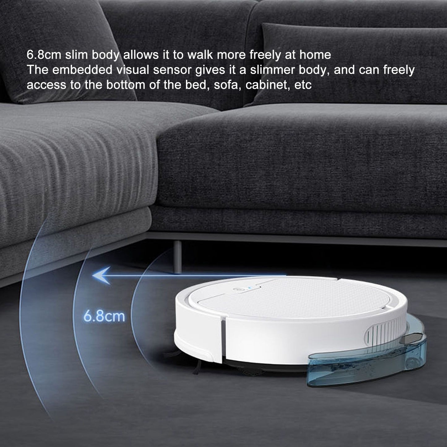 3 in 1 Robot Vacuum Cleaner Smart APP Remote Control 2000Pa Strong Suction USB Charging Sweeping Robot for V1294-YM3113220231311-0421
