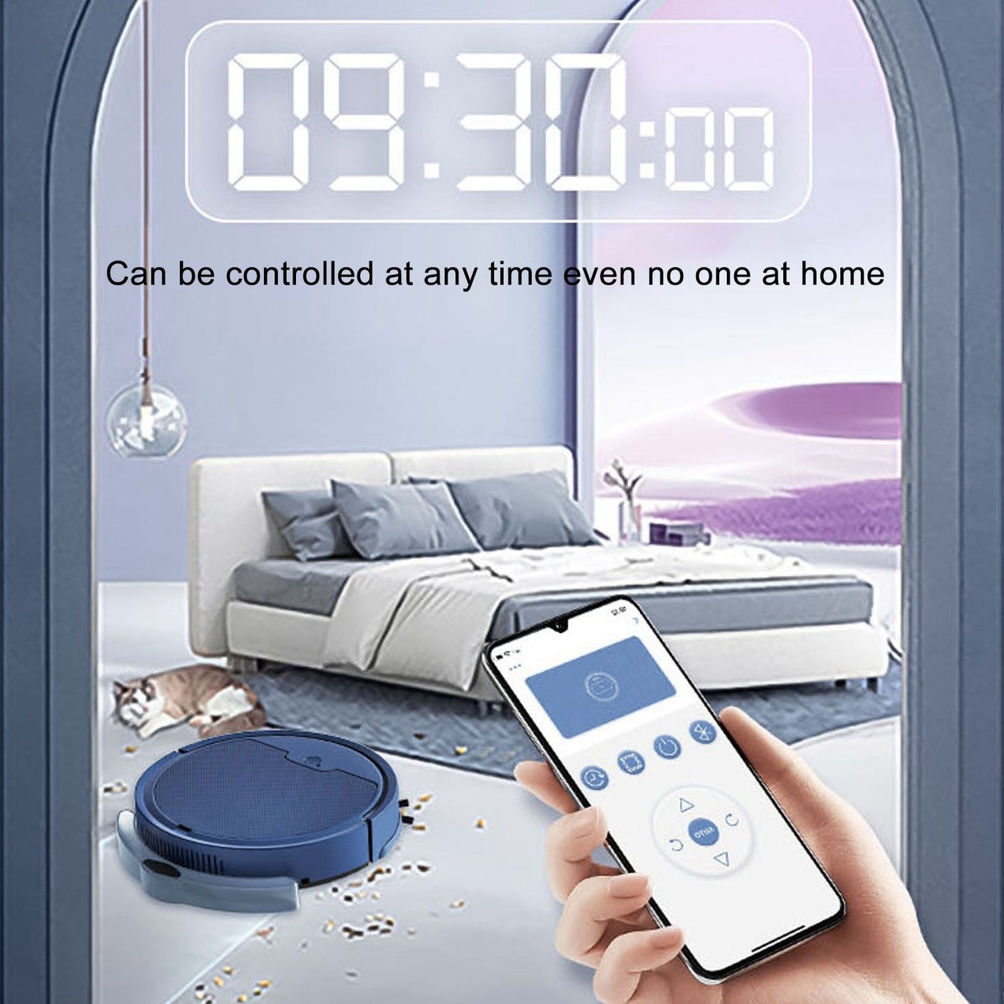 3 in 1 Robot Vacuum Cleaner Smart APP Remote Control 2000Pa Strong Suction USB Charging Sweeping Robot for V1294-YM3113220231312-0421