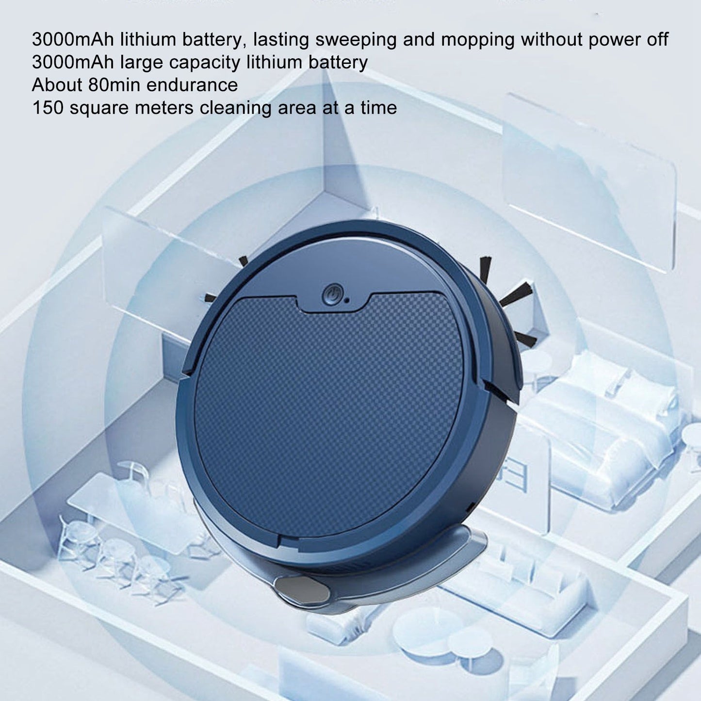 3 in 1 Robot Vacuum Cleaner Smart APP Remote Control 2000Pa Strong Suction USB Charging Sweeping Robot for V1294-YM3113220231312-0421