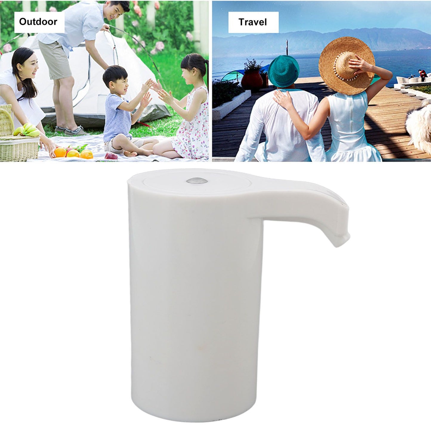 Electric Water Dispenser ABS USB Charging Automatic Bottled Water Dispenser with Hose for Home V1294-YM3113220232511-0421