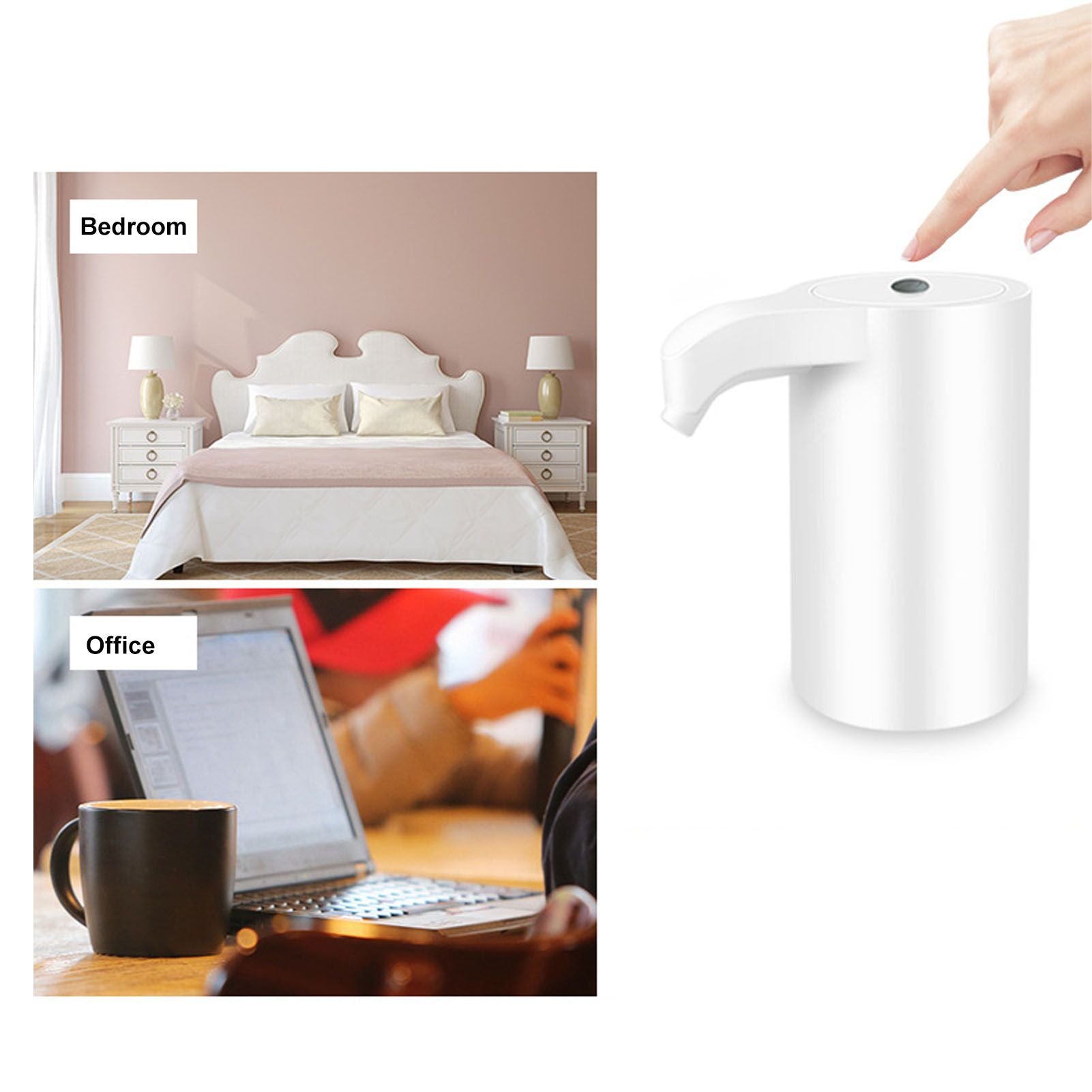 Electric Water Dispenser ABS USB Charging Automatic Bottled Water Dispenser with Hose for Home V1294-YM3113220232511-0421