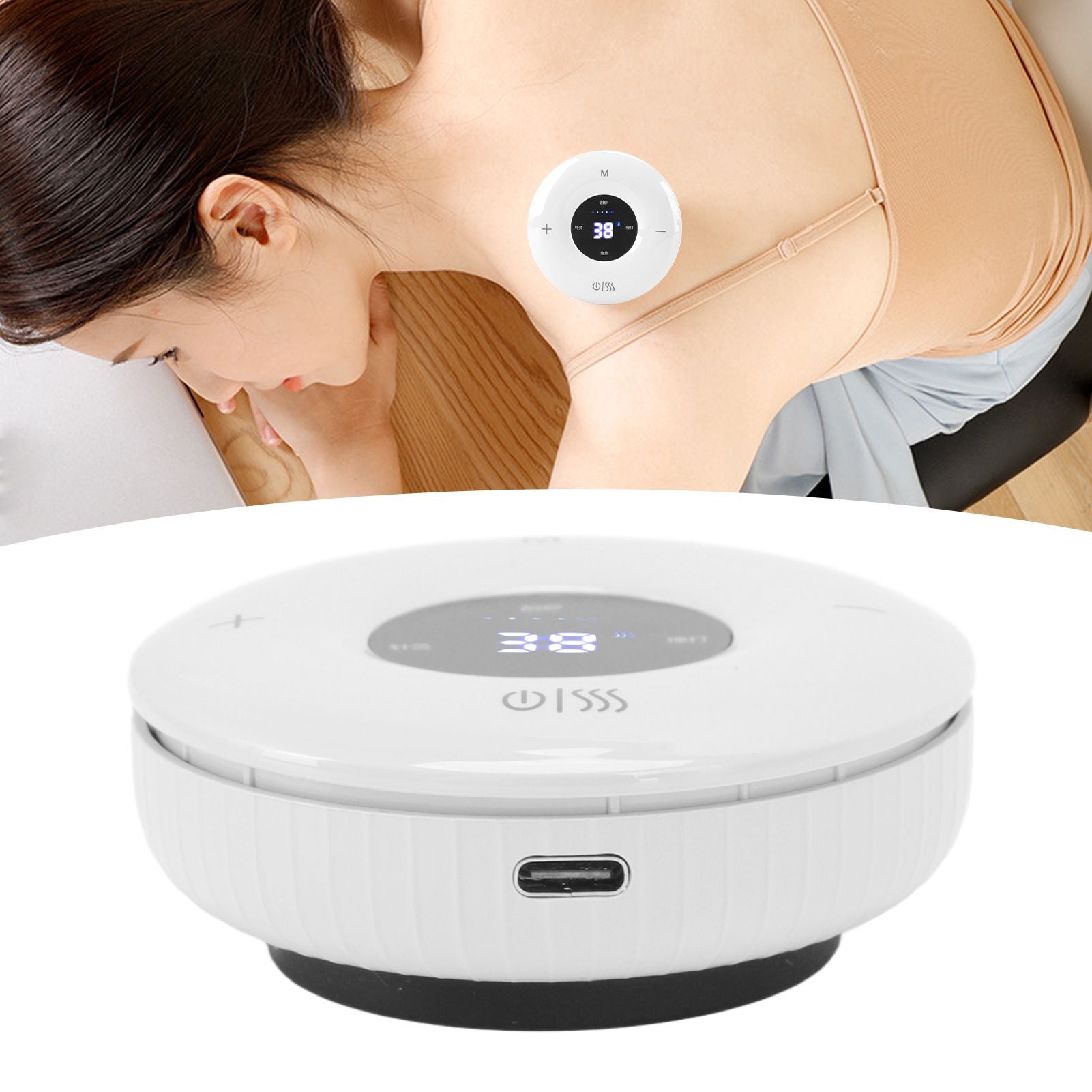 Electric Gua Sha Scrapping Massager USB Charging Multi Function Physical Gua Sha Massager with Heat and V1294-YM3113220235712-0421