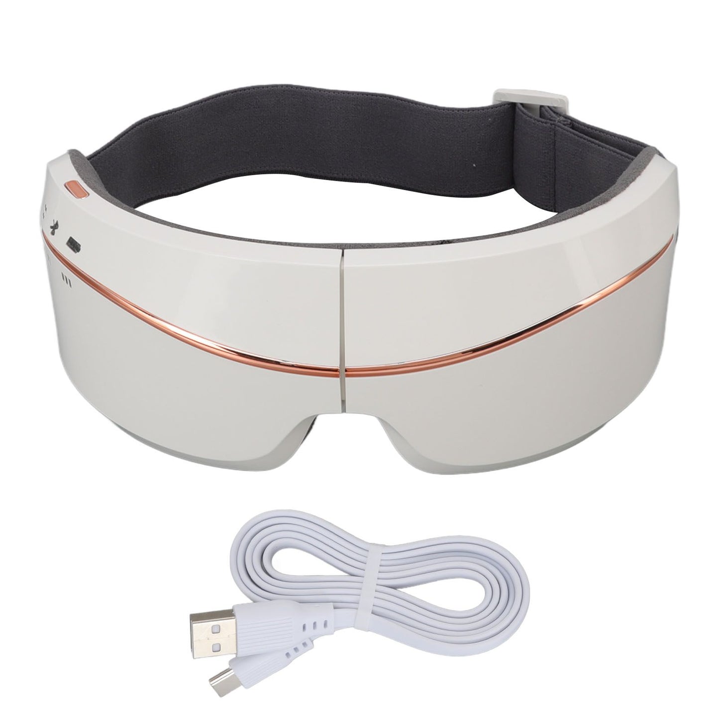 Eye Massager Smart Bluetooth Heating Vibration USB Charging Eye Massage Machine for Home Dorm White V1294-YM3113220235811-0421