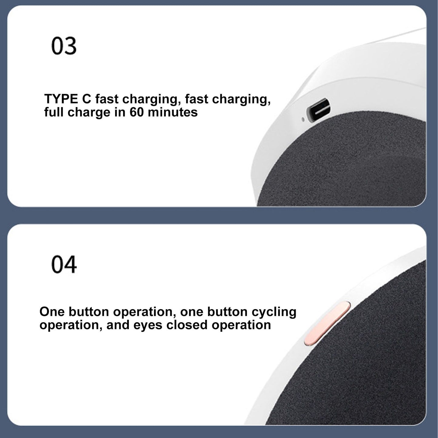 Eye Massager Smart Bluetooth Heating Vibration USB Charging Eye Massage Machine for Home Dorm White V1294-YM3113220235811-0421