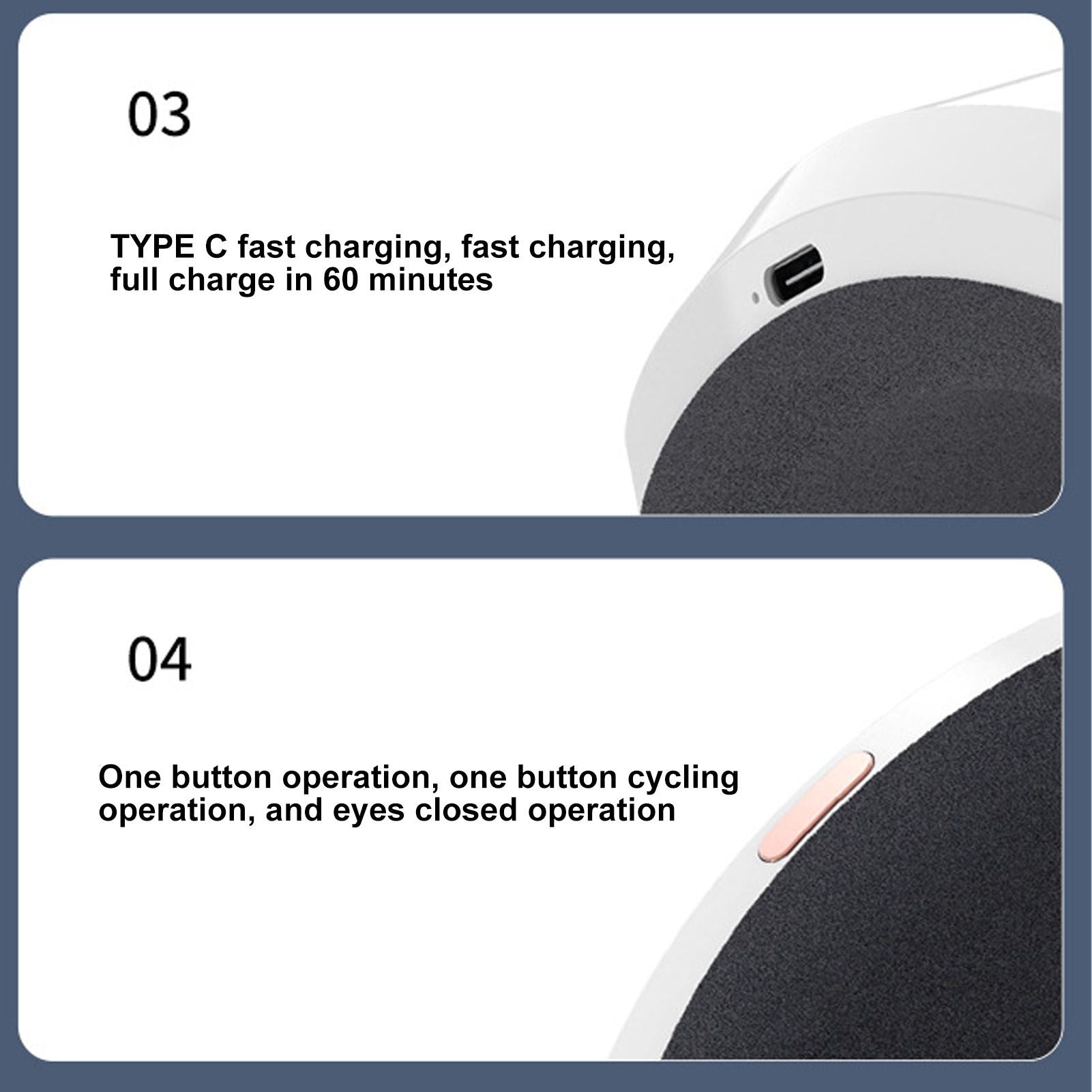 Eye Massager Smart Bluetooth Heating Vibration USB Charging Eye Massage Machine for Home Dorm White V1294-YM3113220235811-0421