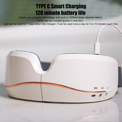 Eye Massager Smart Bluetooth Heating Vibration USB Charging Eye Massage Machine for Home Dorm White V1294-YM3113220235811-0421
