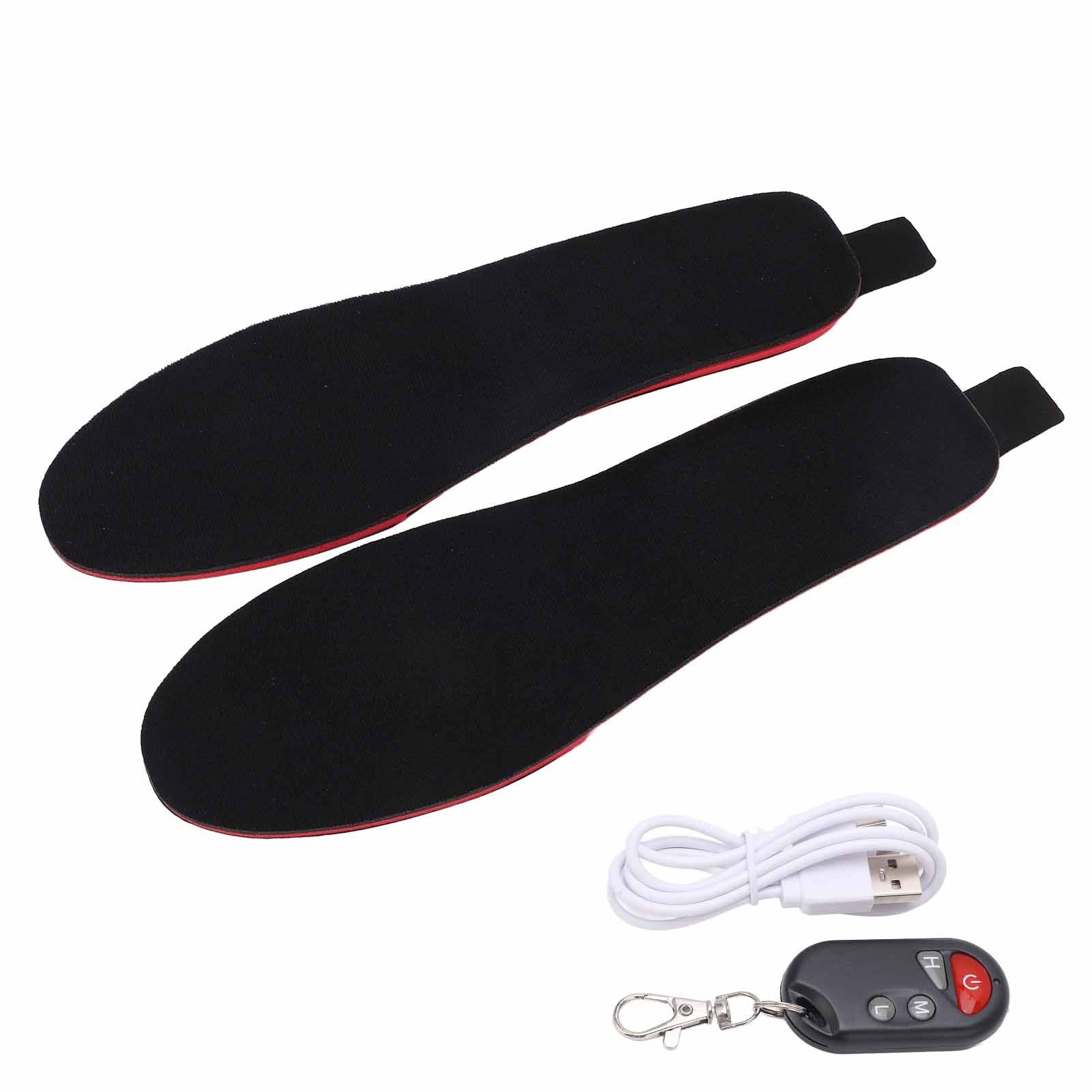 Heated Insoles DIY Cuttable Smart Remote Control USB Rechargeable Electric Heating Insoles for Men Women V1294-YM3113220238312-0421