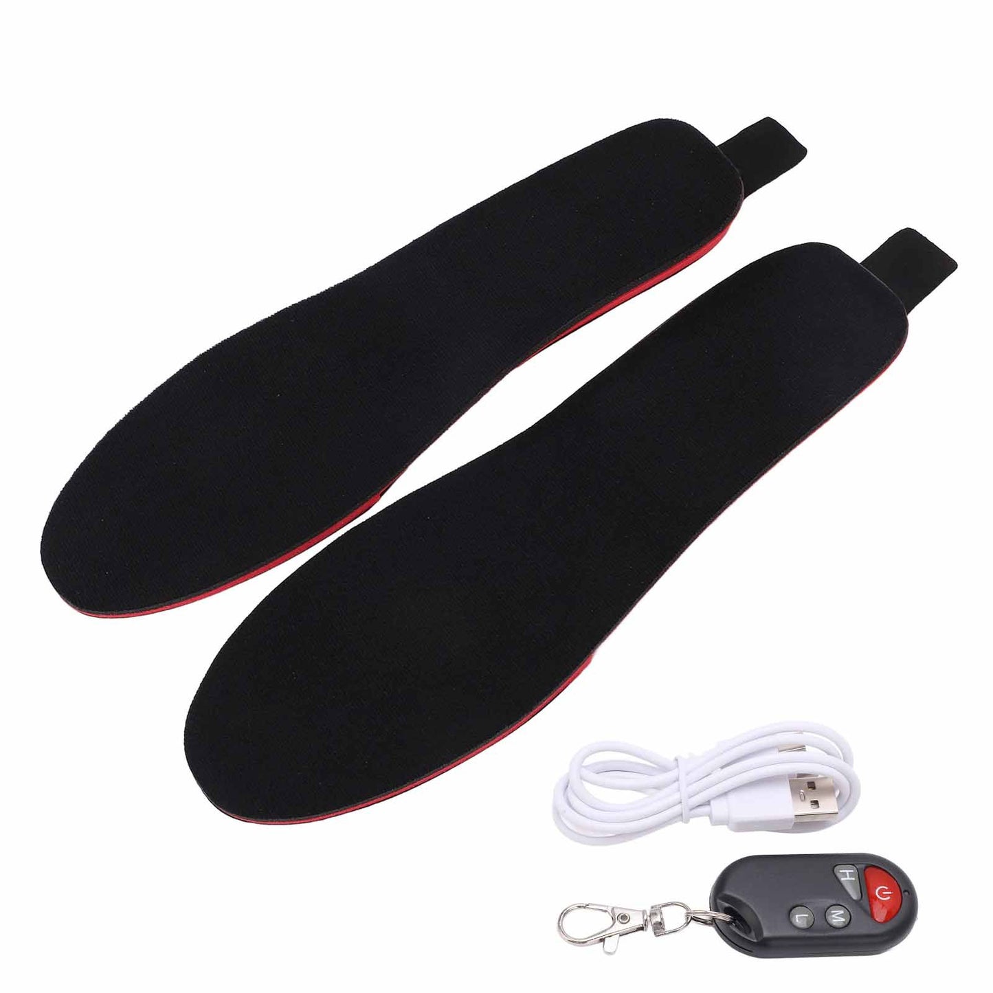 Heated Insoles DIY Cuttable Smart Remote Control USB Rechargeable Electric Heating Insoles for Men Women V1294-YM3113220238312-0421