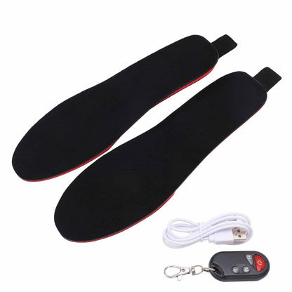 Heated Insoles DIY Cuttable Smart Remote Control USB Rechargeable Electric Heating Insoles for Men Women V1294-YM3113220238312-0421
