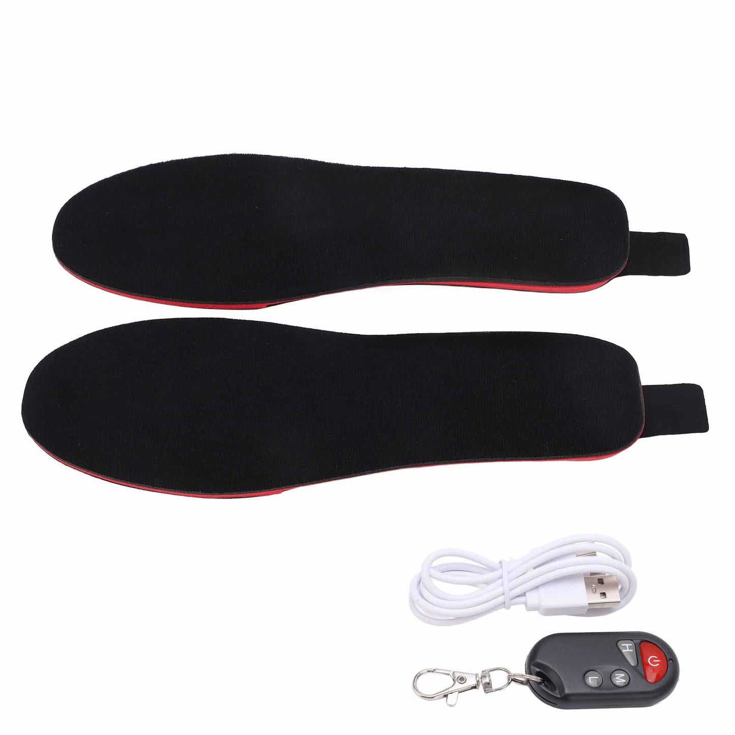 Heated Insoles DIY Cuttable Smart Remote Control USB Rechargeable Electric Heating Insoles for Men Women V1294-YM3113220238312-0421