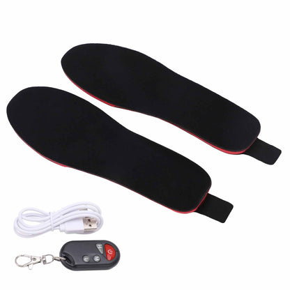 Heated Insoles DIY Cuttable Smart Remote Control USB Rechargeable Electric Heating Insoles for Men Women V1294-YM3113220238312-0421