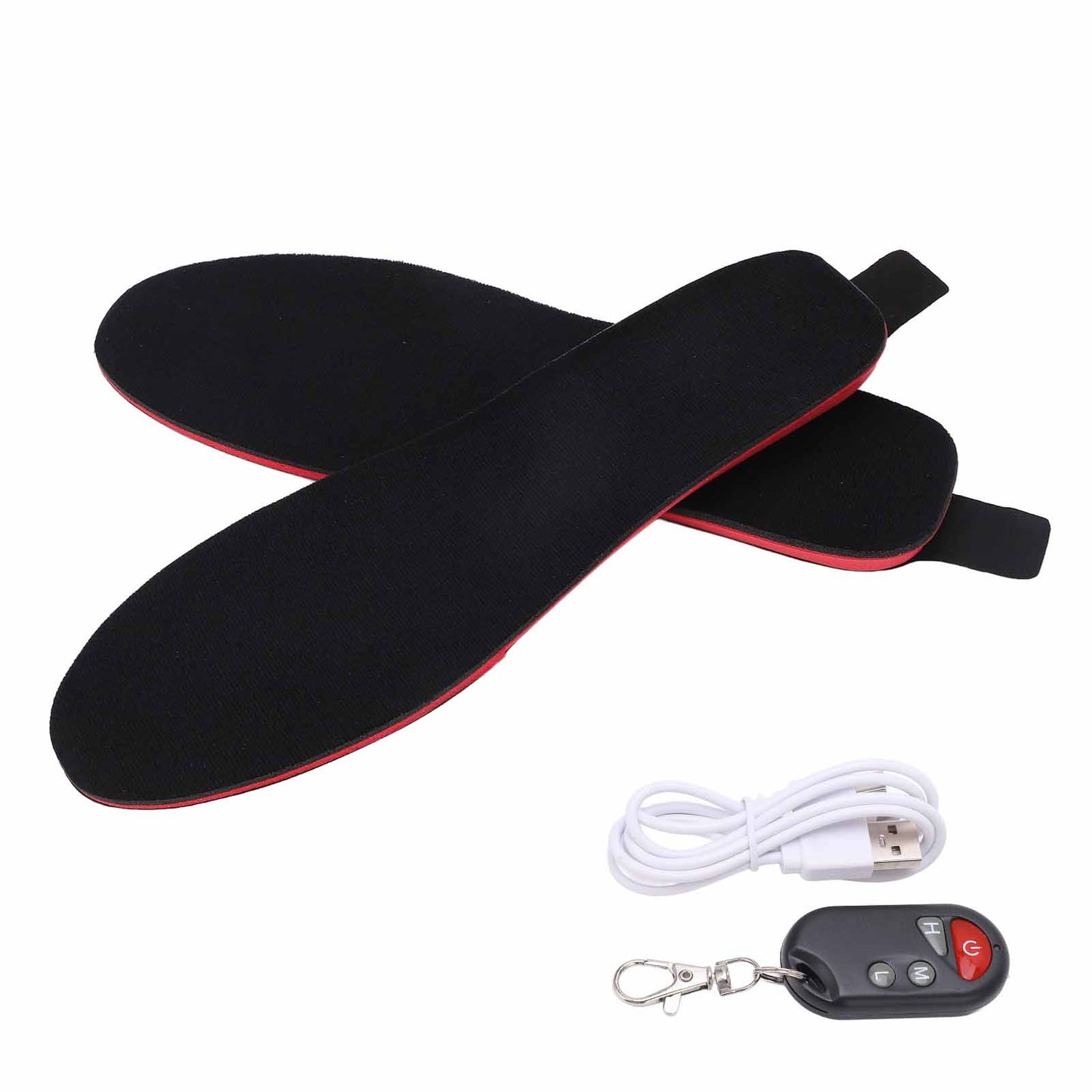 Heated Insoles DIY Cuttable Smart Remote Control USB Rechargeable Electric Heating Insoles for Men Women V1294-YM3113220238312-0421