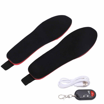Heated Insoles DIY Cuttable Smart Remote Control USB Rechargeable Electric Heating Insoles for Men Women V1294-YM3113220238312-0421