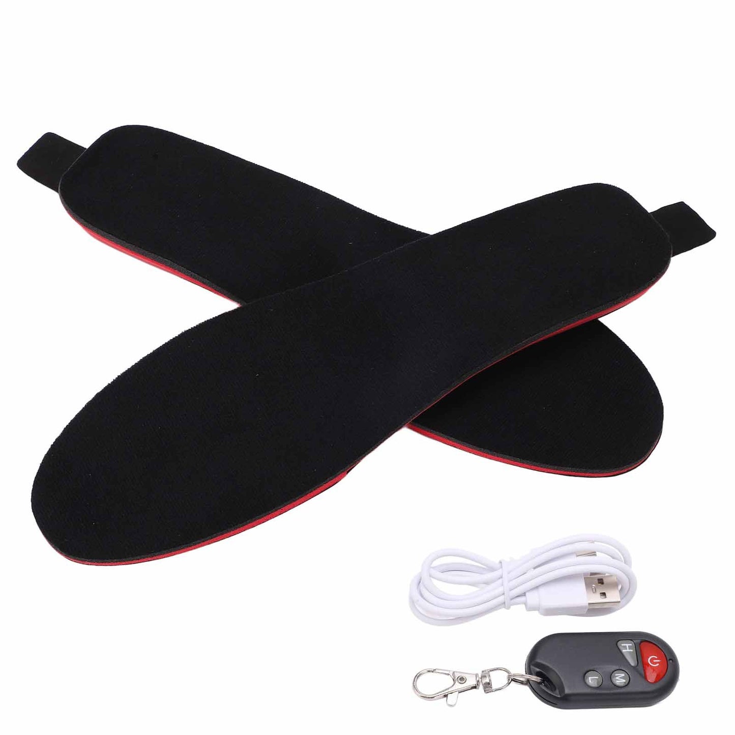 Heated Insoles DIY Cuttable Smart Remote Control USB Rechargeable Electric Heating Insoles for Men Women V1294-YM3113220238312-0421