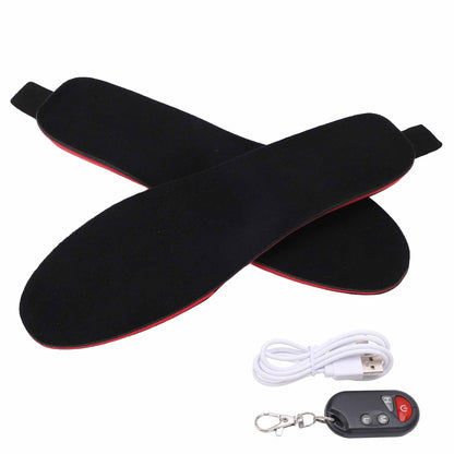 Heated Insoles DIY Cuttable Smart Remote Control USB Rechargeable Electric Heating Insoles for Men Women V1294-YM3113220238312-0421