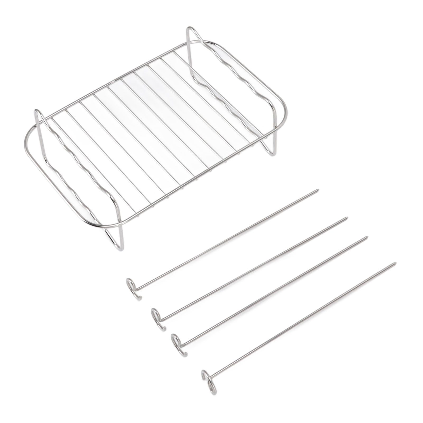 Fryer Rack Stainless Steel Rectangle Double Layer Fryer Accessory for NINJA FOOD 8QT Dual Basket Fryer V1294-YM3113220239011-0421