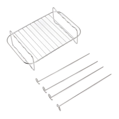 Fryer Rack Stainless Steel Rectangle Double Layer Fryer Accessory for NINJA FOOD 8QT Dual Basket Fryer V1294-YM3113220239011-0421