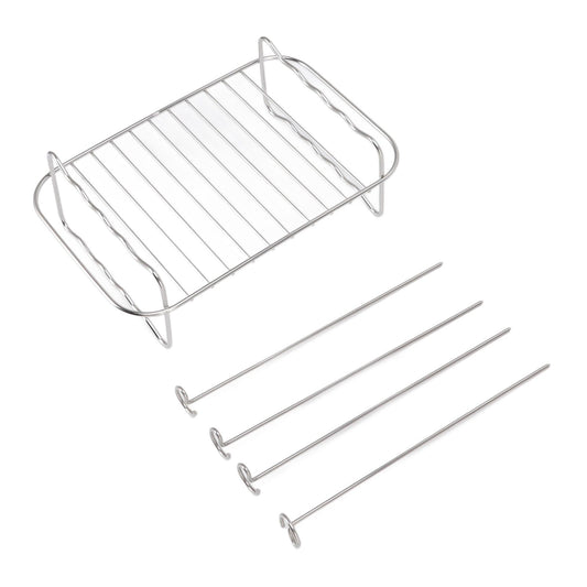 Fryer Rack Stainless Steel Rectangle Double Layer Fryer Accessory for NINJA FOOD 8QT Dual Basket Fryer V1294-YM3113220239011-0421