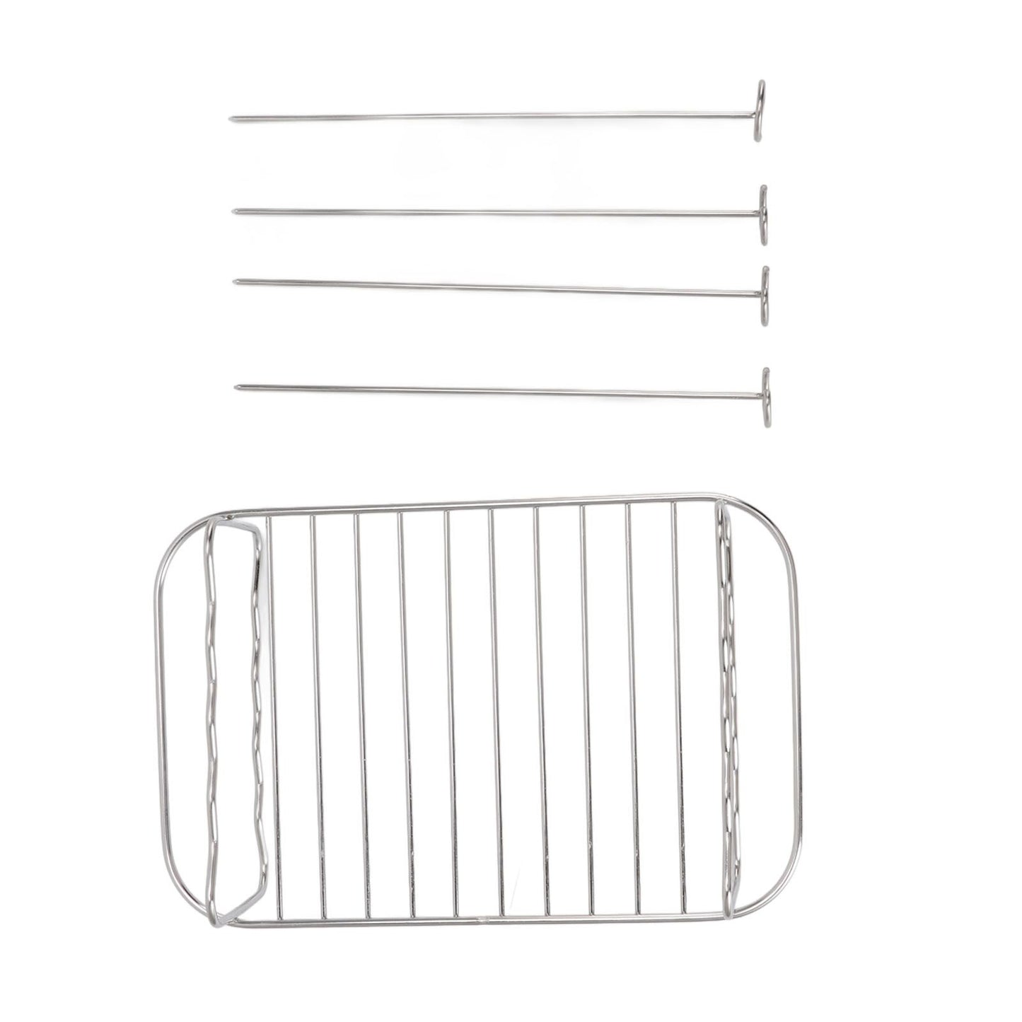 Fryer Rack Stainless Steel Rectangle Double Layer Fryer Accessory for NINJA FOOD 8QT Dual Basket Fryer V1294-YM3113220239011-0421