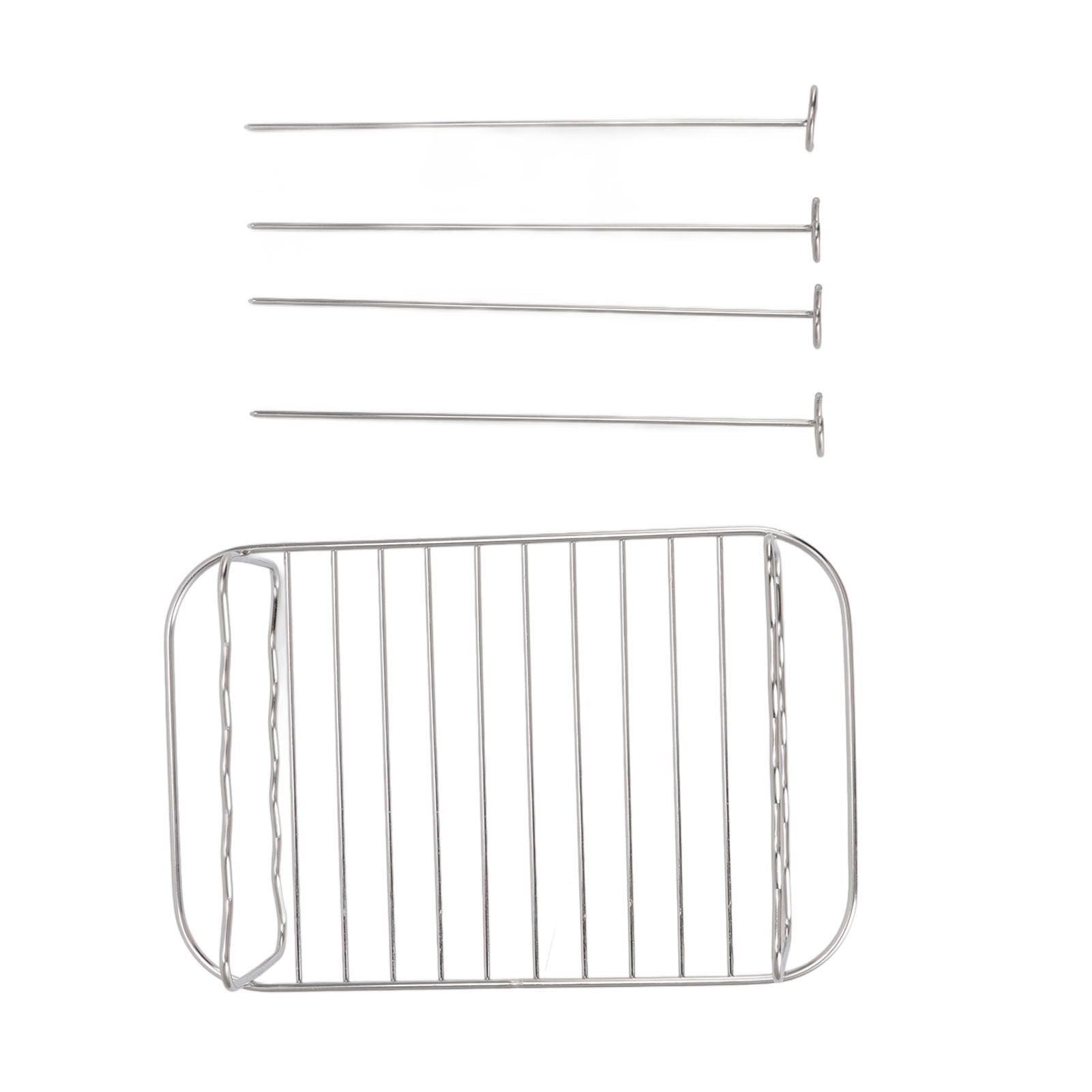 Fryer Rack Stainless Steel Rectangle Double Layer Fryer Accessory for NINJA FOOD 8QT Dual Basket Fryer V1294-YM3113220239011-0421