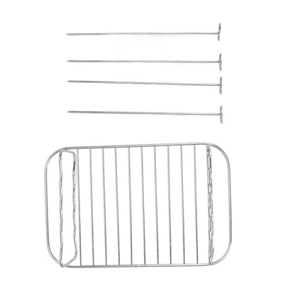Fryer Rack Stainless Steel Rectangle Double Layer Fryer Accessory for NINJA FOOD 8QT Dual Basket Fryer V1294-YM3113220239011-0421