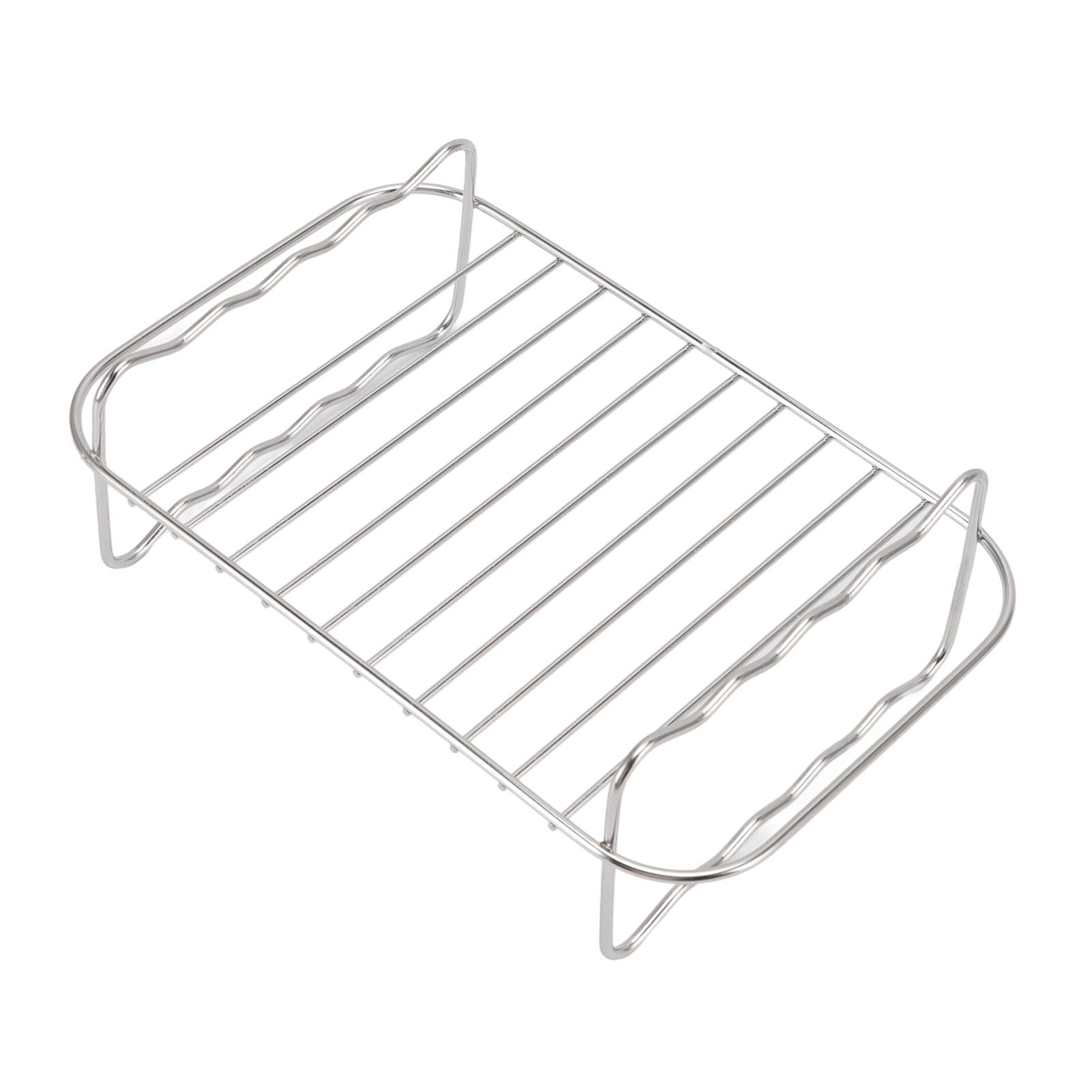 Fryer Rack Stainless Steel Rectangle Double Layer Fryer Accessory for NINJA FOOD 8QT Dual Basket Fryer V1294-YM3113220239011-0421